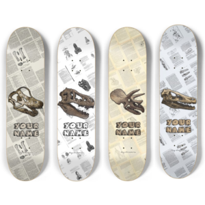 Dinosaur Skull - Personalized Skateboard Deck