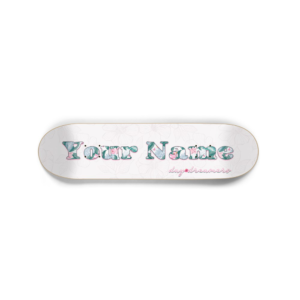 Floral Print Personalized Skateboard Deck
