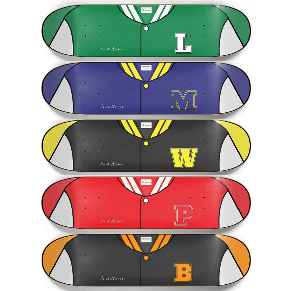 Varsity Jacket Personalized Skateboard Deck