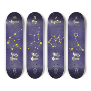 Zodiac Sign Personalized Skateboard Deck